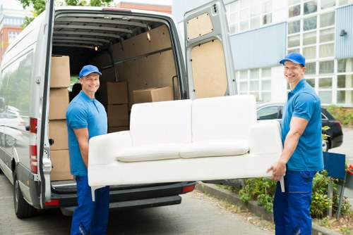 Commercial moving team planning a business relocation in Tolworth