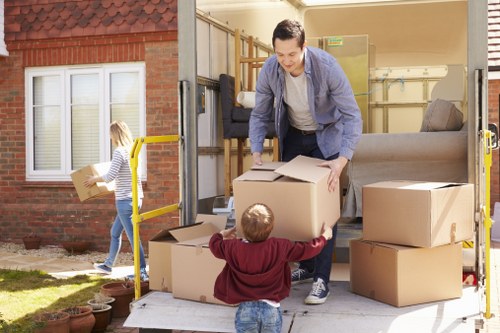 Packing and moving office equipment for a Tolworth business