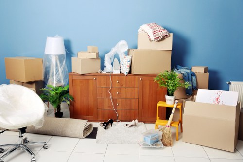 Removal van and moving crew prepared for a same-day house move in Tolworth