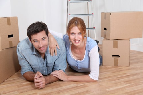 Furniture and household items prepared for flat removals in Tolworth